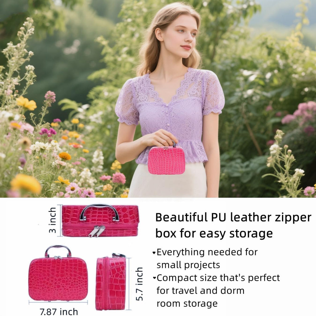 MaryLavender Sewing Kit Portable Sewing Supplies Accessories Box with