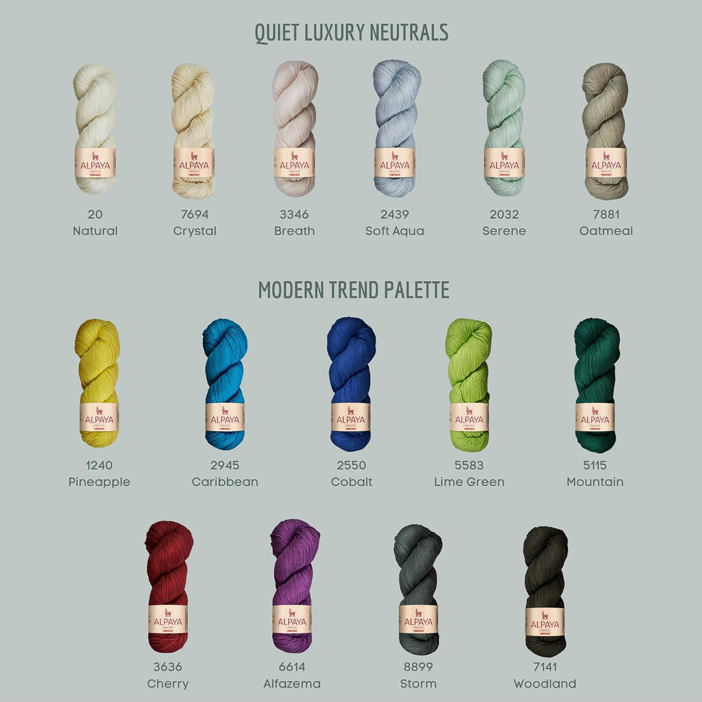 CIRCULO Alpaya Yarn, Luxury Blend 70% Organic Pima Cotton, 30% Baby