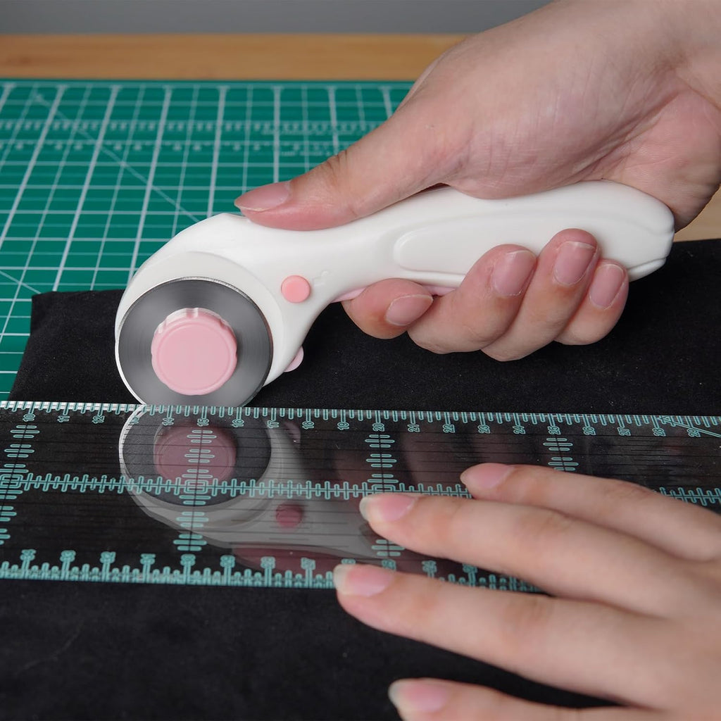 MANUFORE Left-Handed Fabric Sewing Scissors and Rotary Cutter with