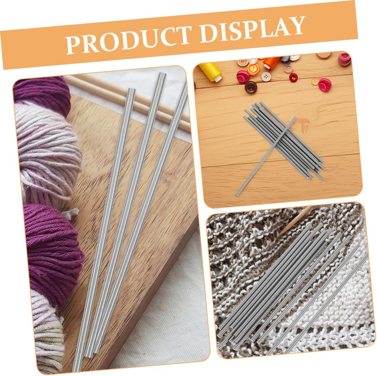 20pcs Stainless Steel Blocking Pins for Knitting and Sewing Boards