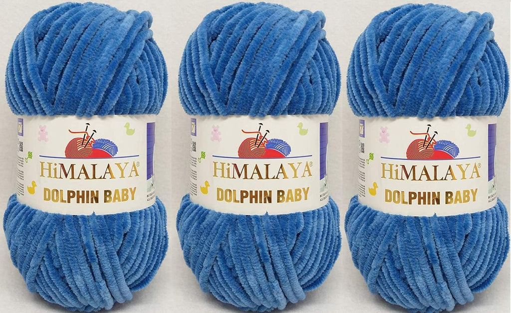 Dolphin Baby Yarn Lot of 3 skn 395 Yards 3x100gram Super Bulky Baby