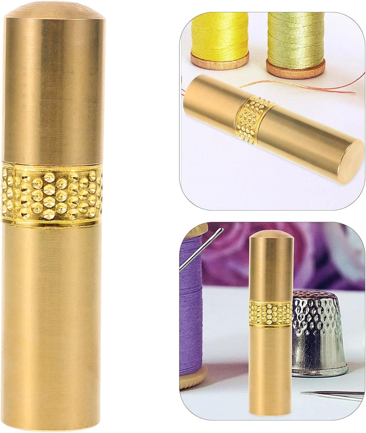 ABOOFAN Portable Copper Needle Holder Sewing Storage Tube