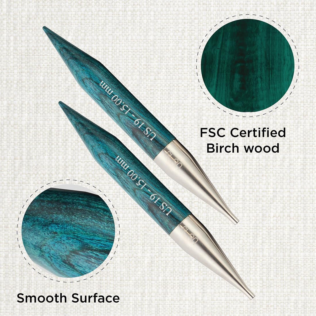 KnitPro Dreamz Interchangeable Circular Needles 5" (13cm) | US Size 19
