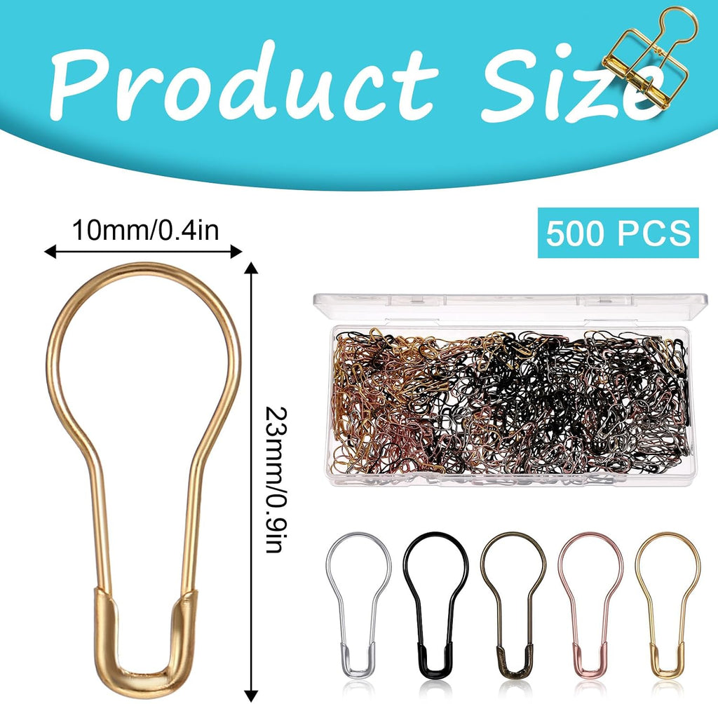 500 Pcs Metal Pins Safety Bulb Pins Crochet Stitch Markers Crochet