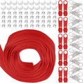 Swpeet 1Roll 10 Yard #5 Red Nylon Zipper Tape Zipper Strip with 20Pcs