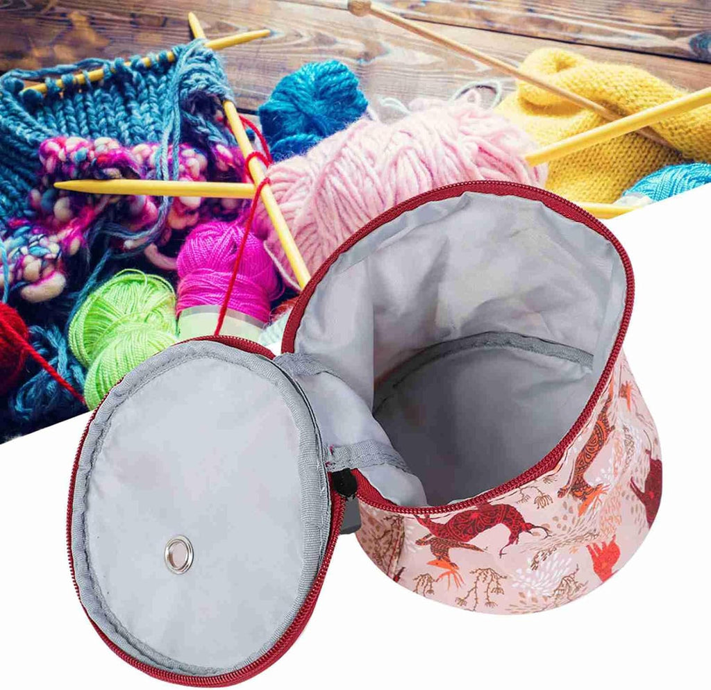 BORDSTRACT Knitting Storage Bag, Knitting Bag Yarn Storage Organizer