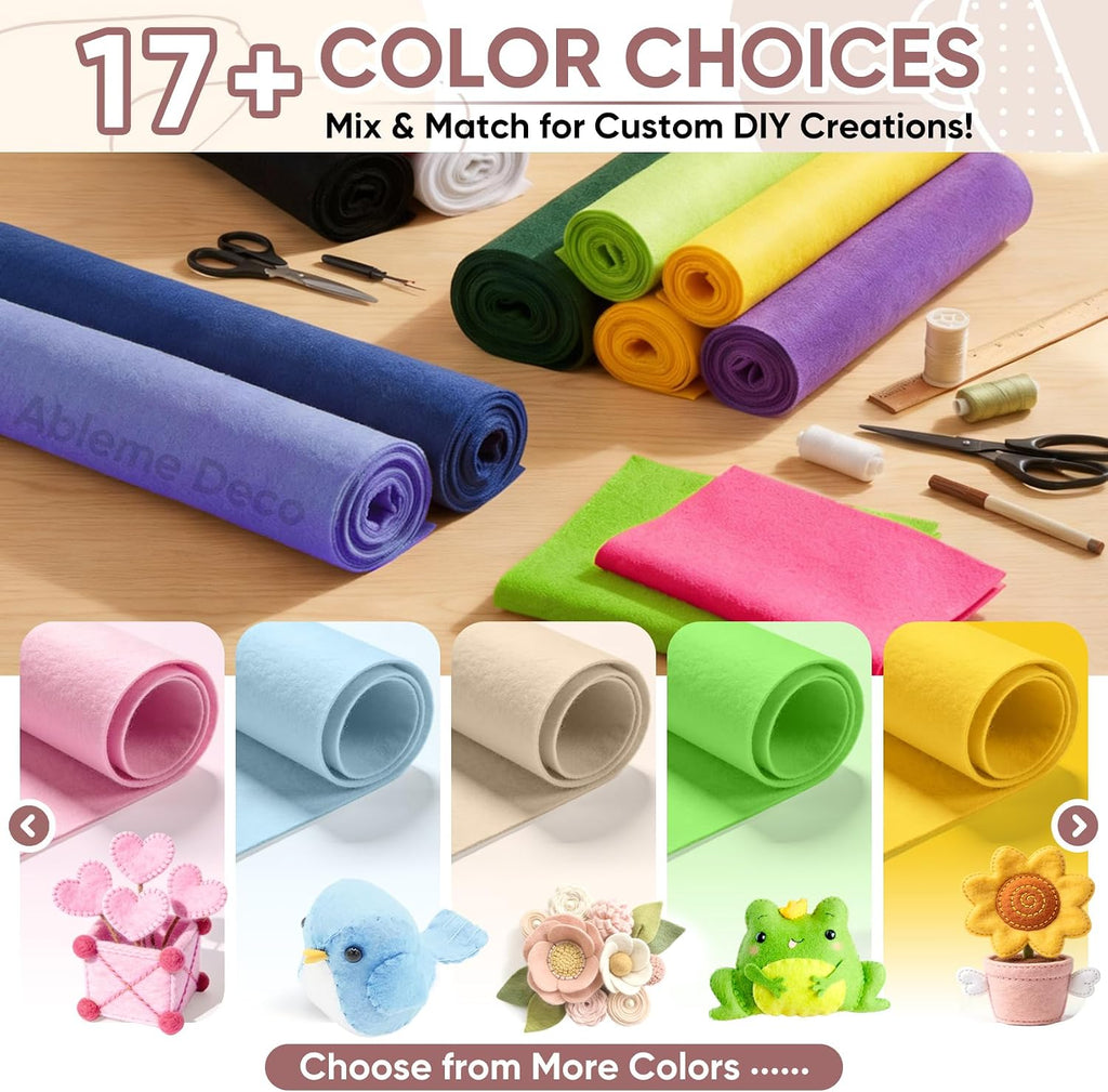 Soft Felt Fabric Sheet 18" x 36", 1.6mm Acrylic Craft Felt, Lavender