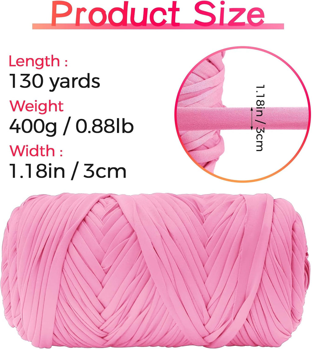 T Shirt Yarn 130 Yards Beginner Crochet Yarn Polyester Yarn