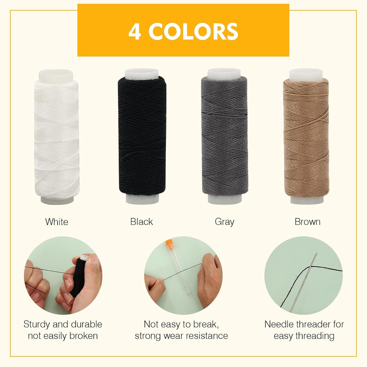 Mini Sewing Kit Upholstery Repair Kit Includes Thumb Sleeve, Scissors