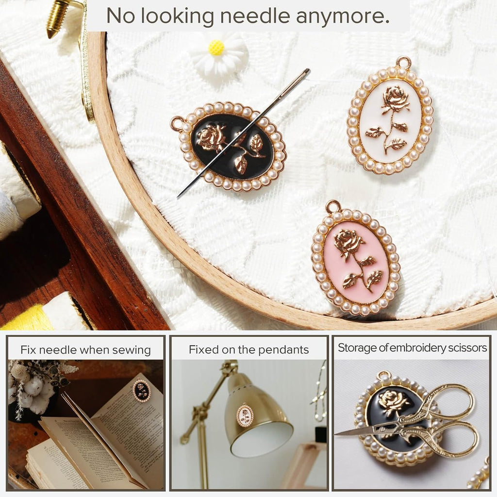Needle Minder for Embroidery, 3pcs Magnetic Needle Keeper for Cross