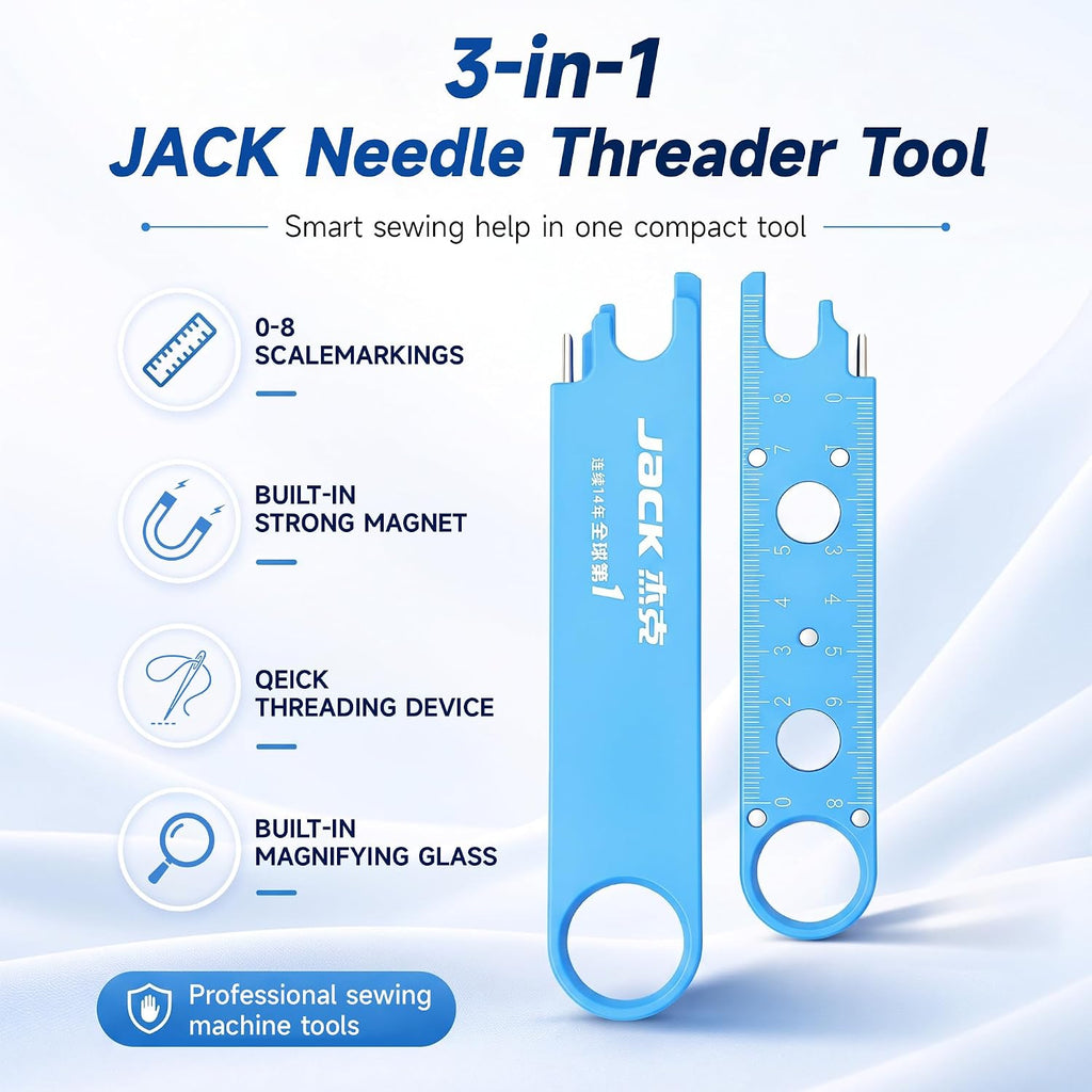 Quick Needle Threader for Hand Sewing,3 in 1 Jack Sewing Tool
