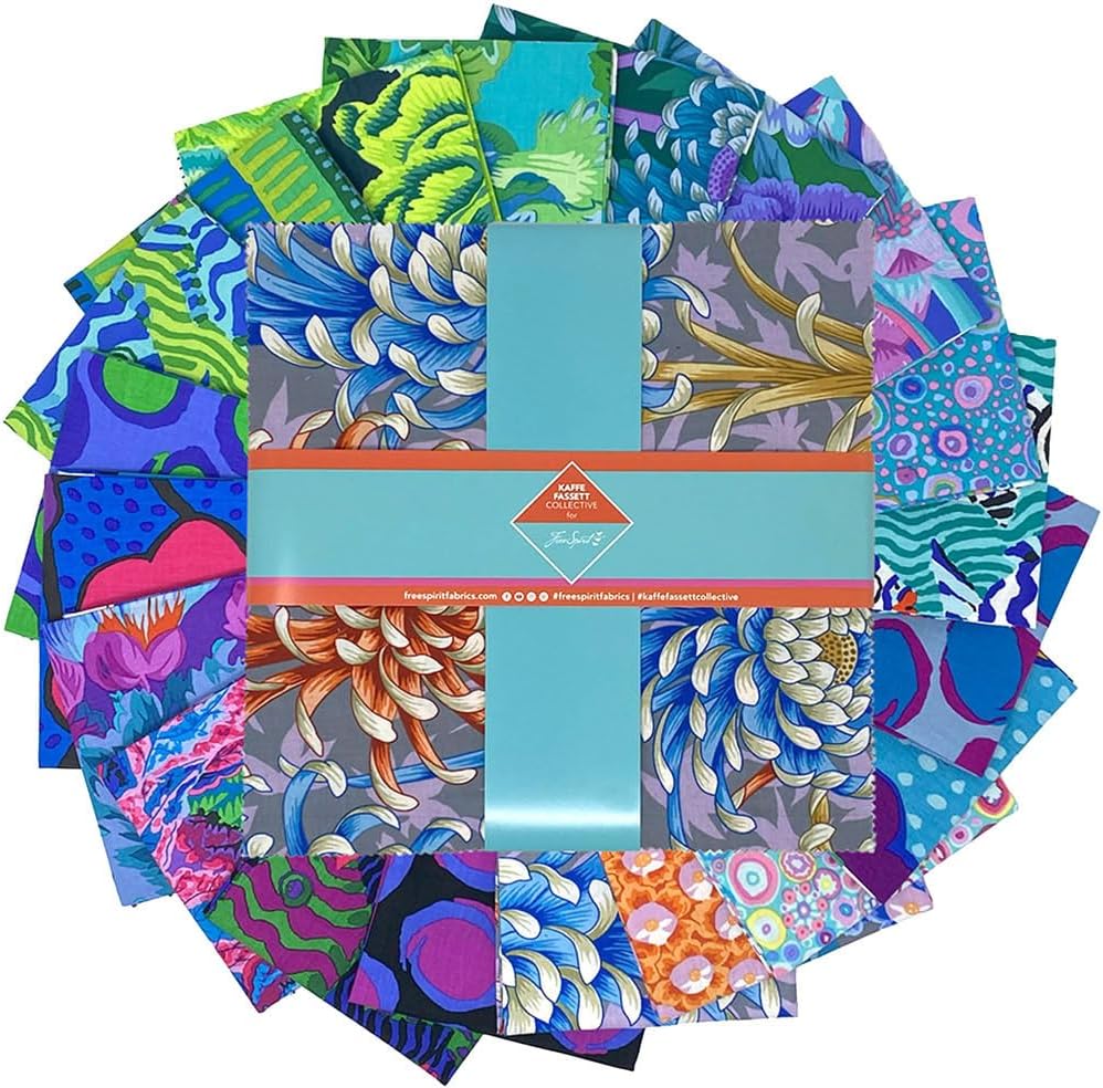 Cool - August 2025 10 Inch Charm Pack (42 Pieces) by Kaffe Fassett