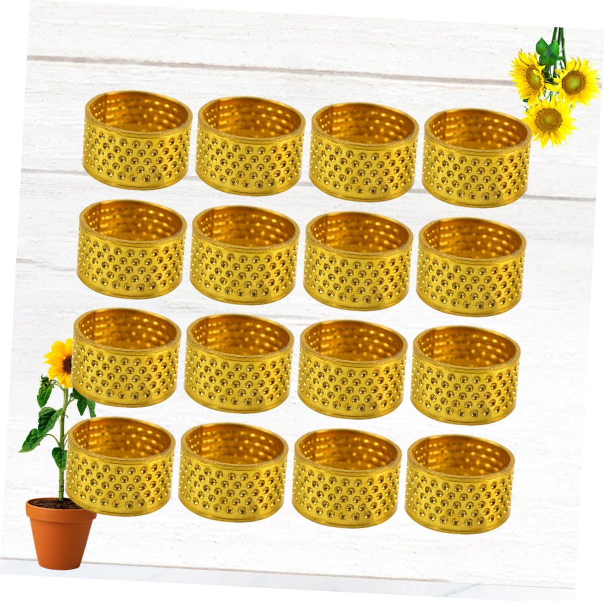 100Pcs Metal Sewing Thimble Finger Protector for DIY Quilting