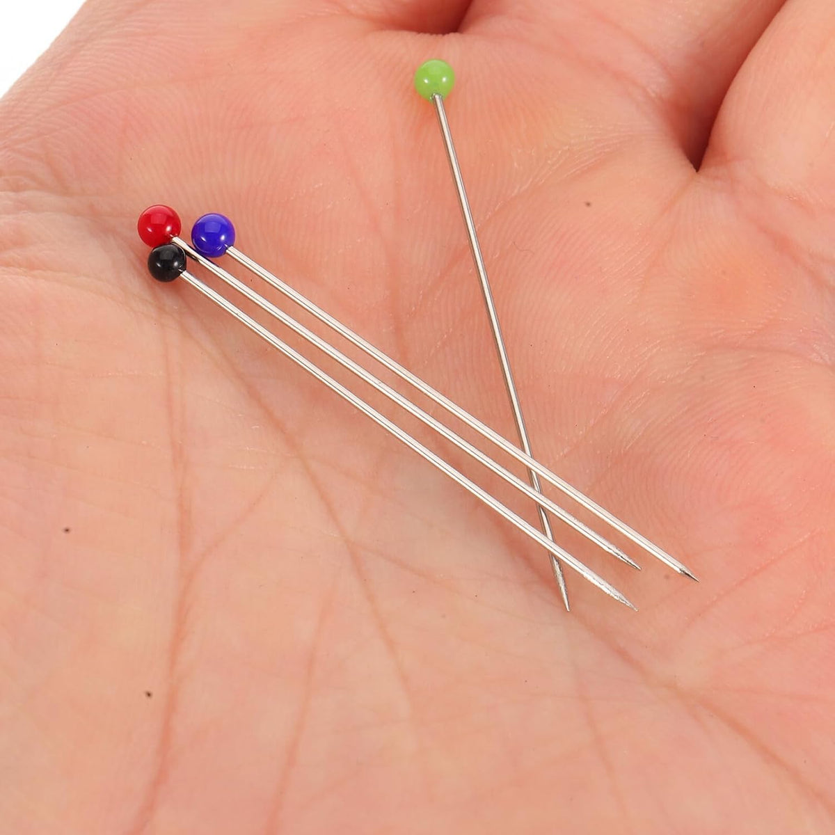 1000pcs Glass Head Straight Pins, 38mm Quilting and Dressmaking Xmas