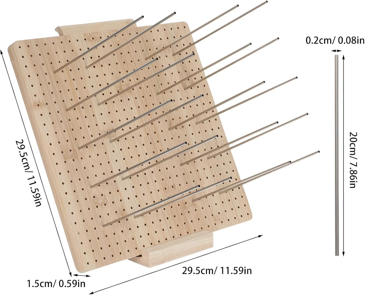 VINTORKY 1 Set Crochet Blocking Board with 20 Pins - Wooden Pinning
