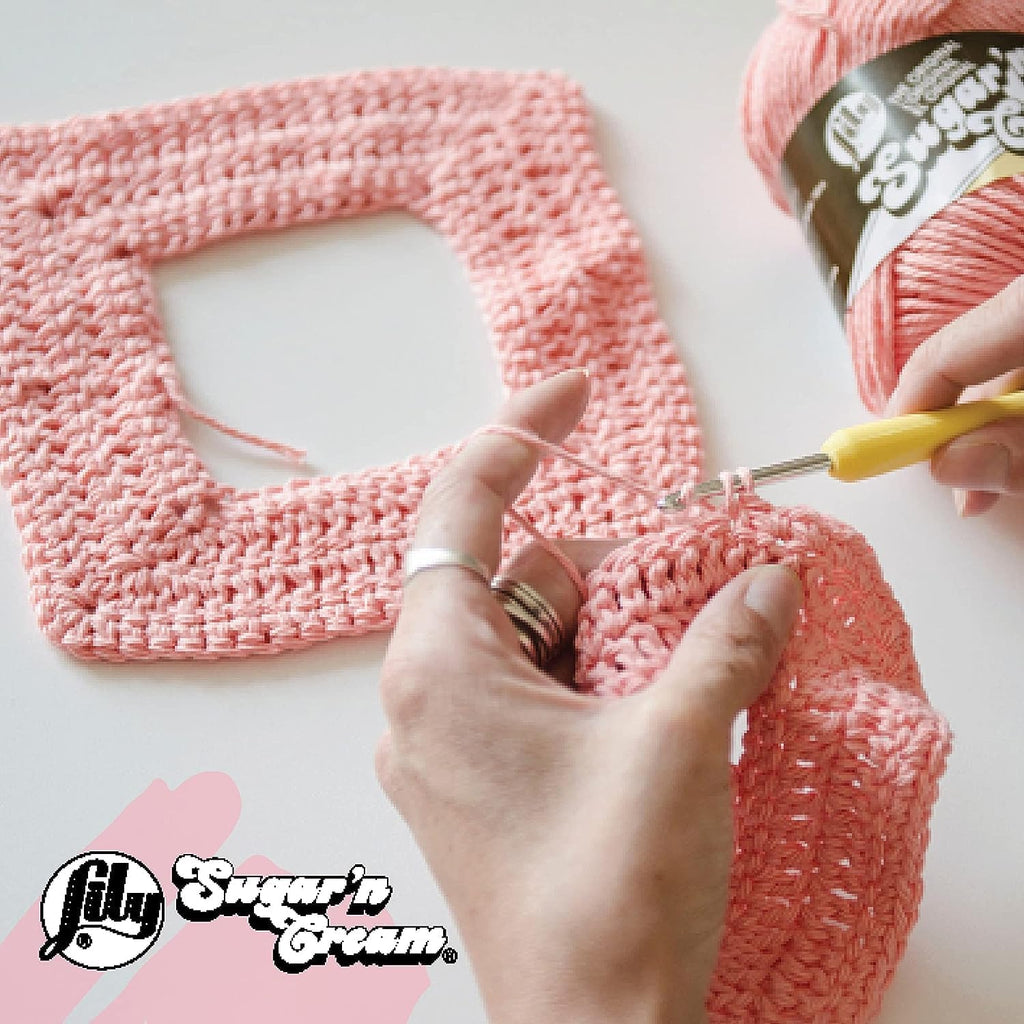 Lily Sugar'n Cream Cotton Yarn for Dishcloths Black 6-Pack