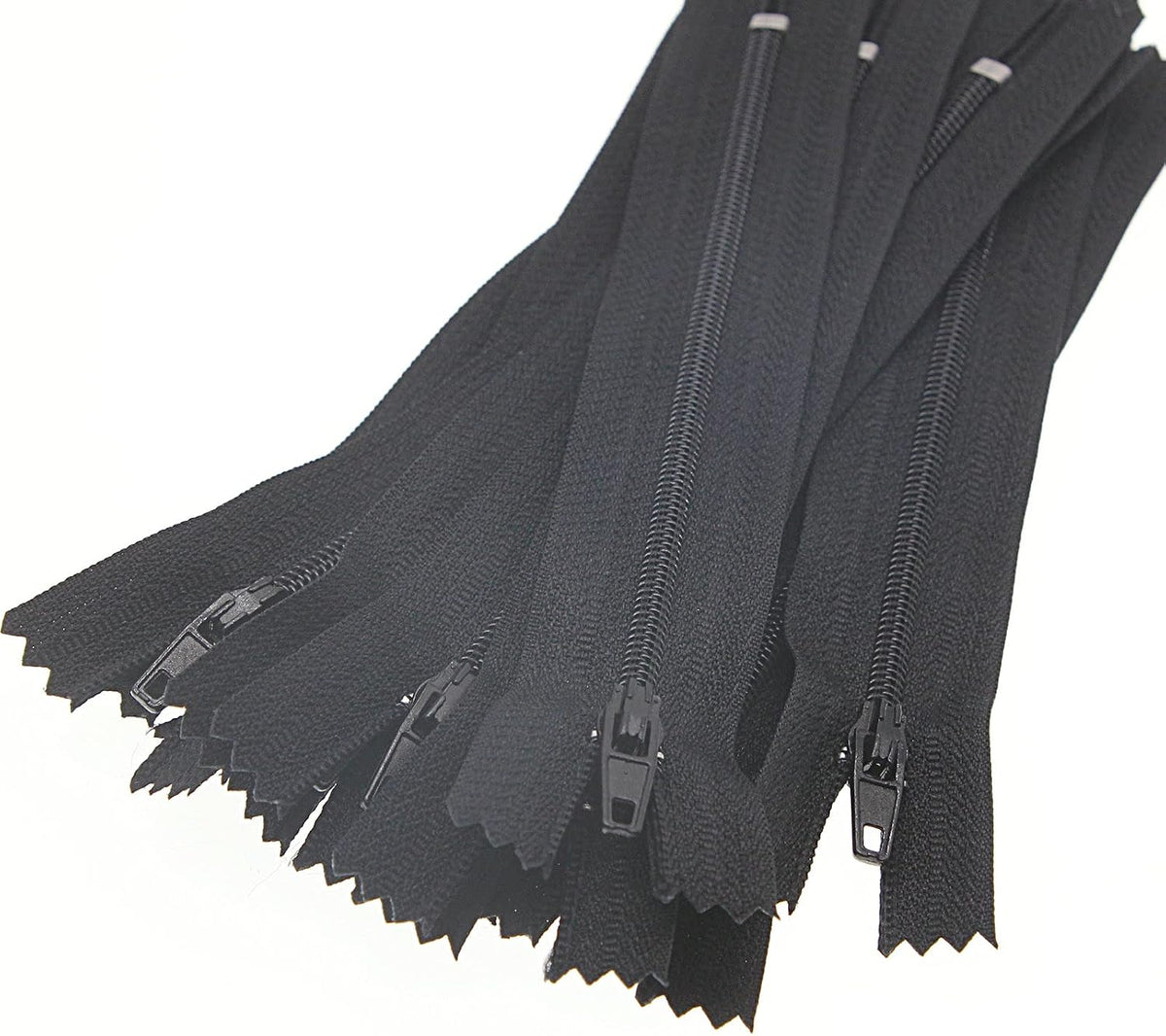 SHUNLI 20PCS 22 Inch #3 Nylon Coil Close End Zipper for Sewing (Black)