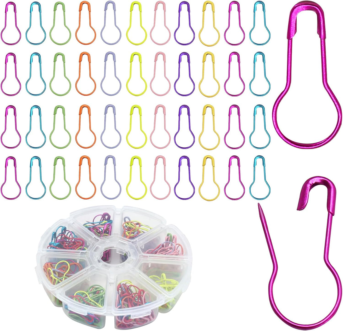 320 Pieces Safety Bulb Pins Metal Gourd Pin Set