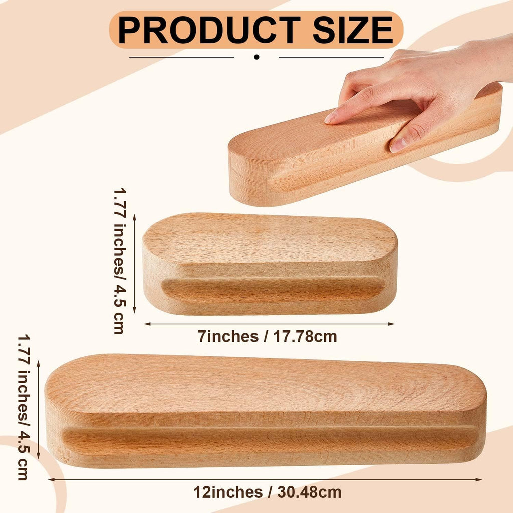 2 Pcs Beech Wood Tailors Clapper Wooden Clapper Sewing Tool Steam Iron