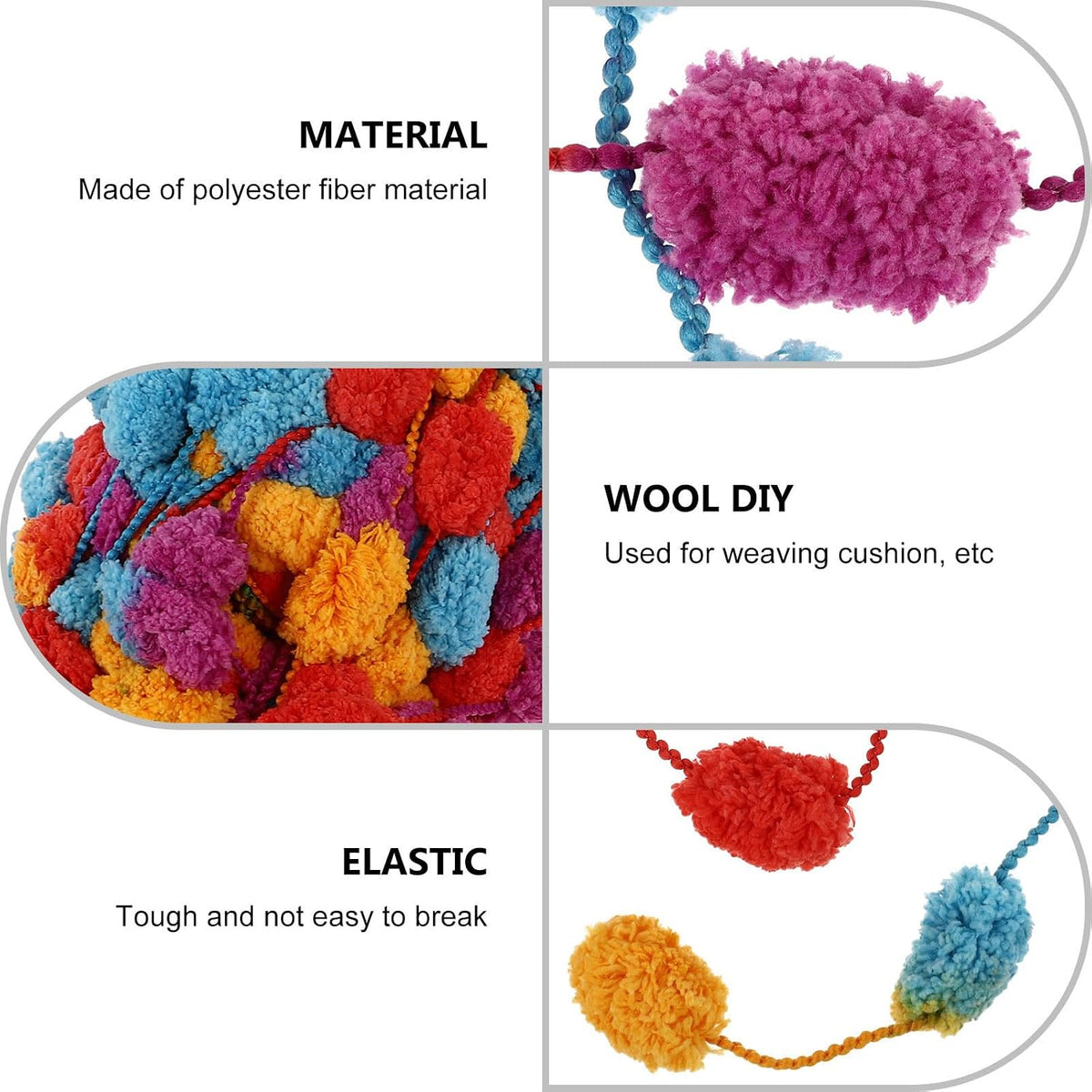 Polyester Chunky Knitting Yarn for Crochet Scarves and Throw Blankets