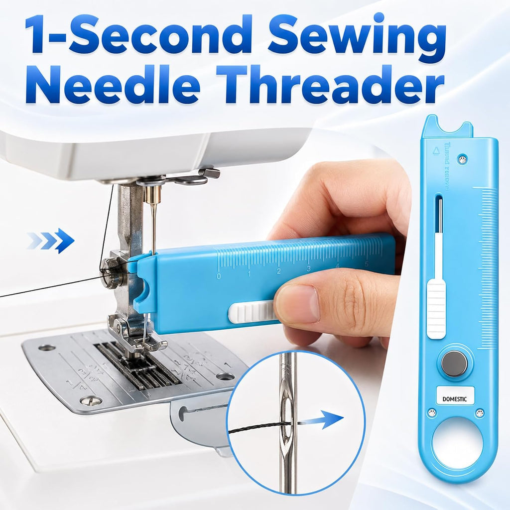 4-in-1 Quick Automatic Needle Threader for Sewing Machine (Red+Blue)