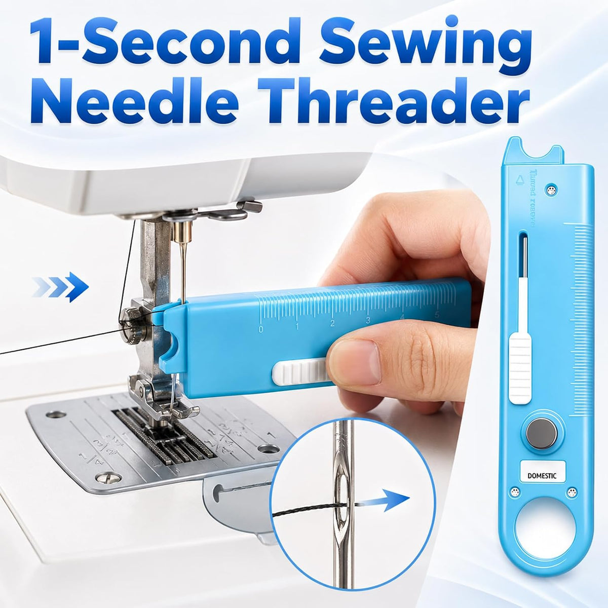 4-in-1 Quick Automatic Needle Threader for Sewing Machine (Red+Blue)