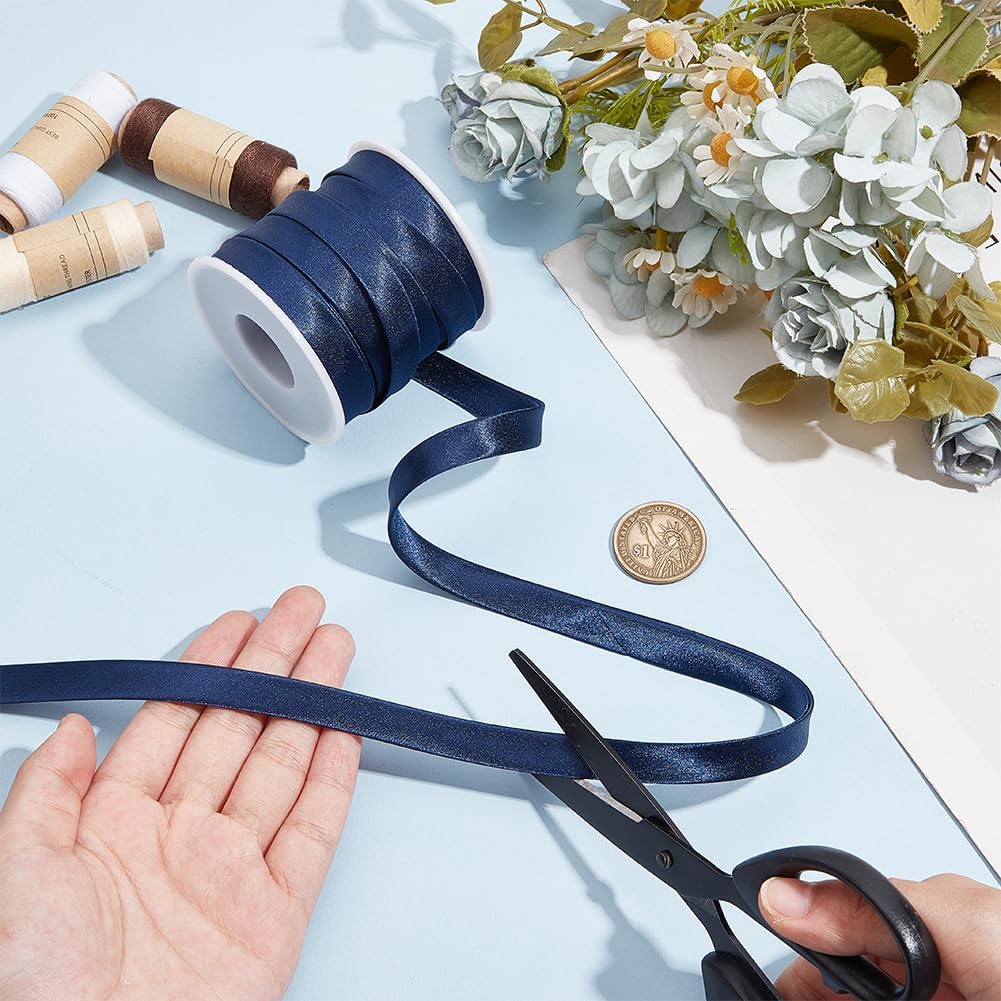 BENECREAT 13.6 Yard Satin Bias Tape 12mm/0.47inch Double Fold Satin