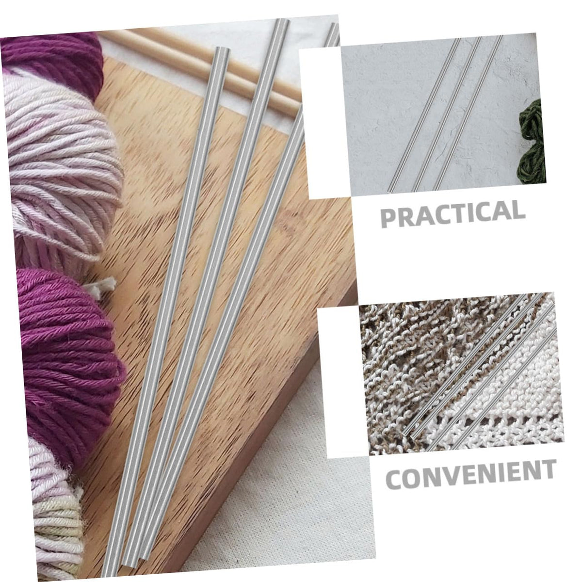 DIY Crochet Board Fixing Rods Stainless Steel Knitting Tools Blocking