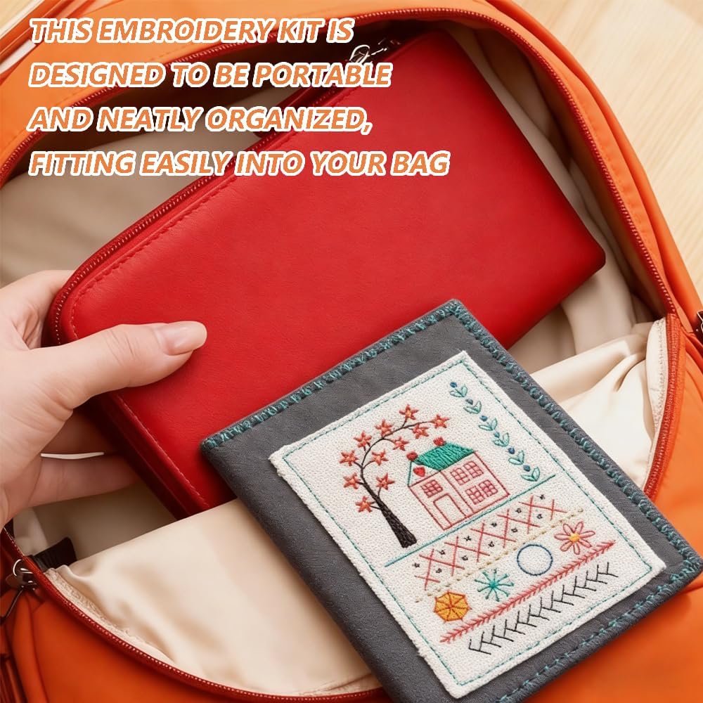 OYSMY Embroidery Stitch Book Kit,2026 New Embroidery Kit with 86 PCS