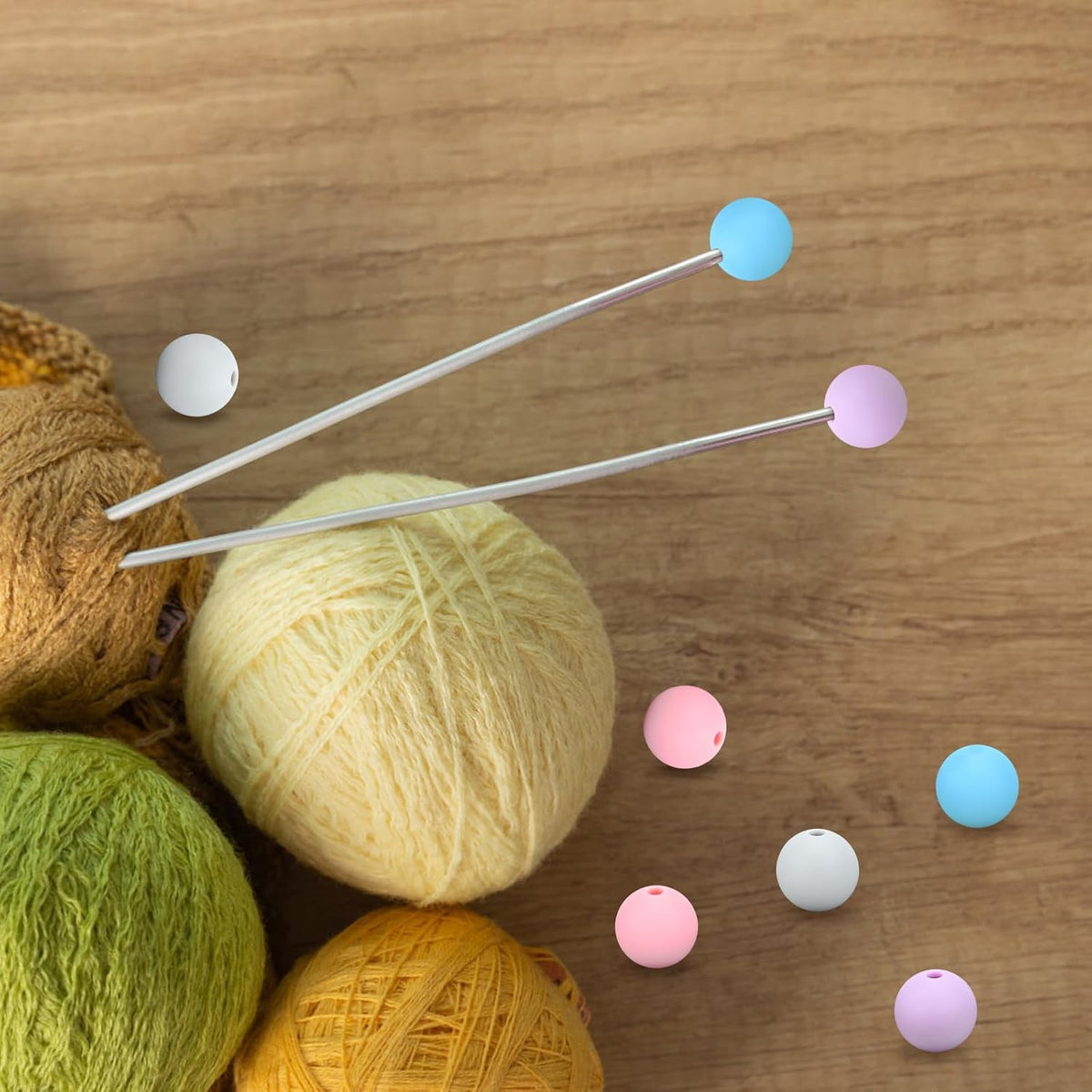 16 Pcs Knitting Needle Stoppers Point Protectors, 12mm Silicone Cute