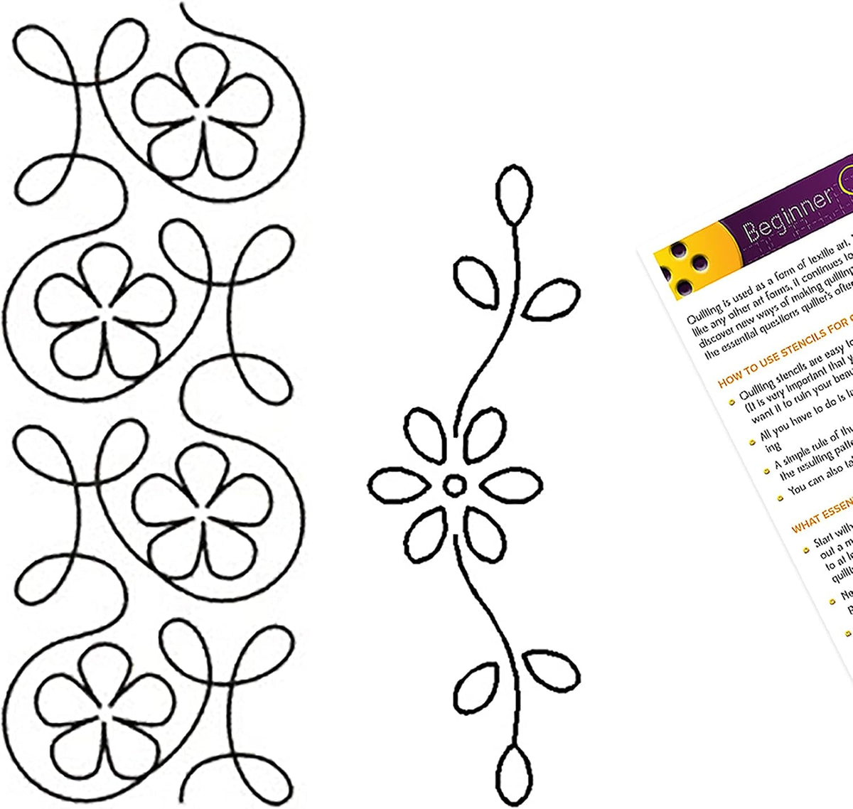 Quilting Stencils for Machine and Hand Quilting - 2 Quilting Stencils