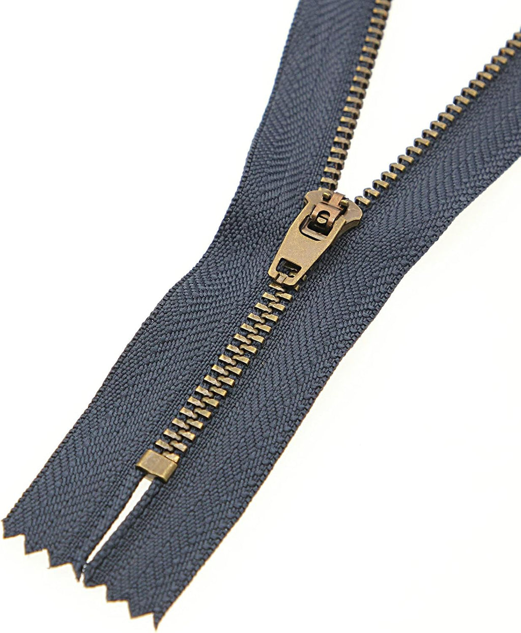 Leekayer #4 Metal Zipper for Jeans 7" Antique Brass Y-Teeth Zipper