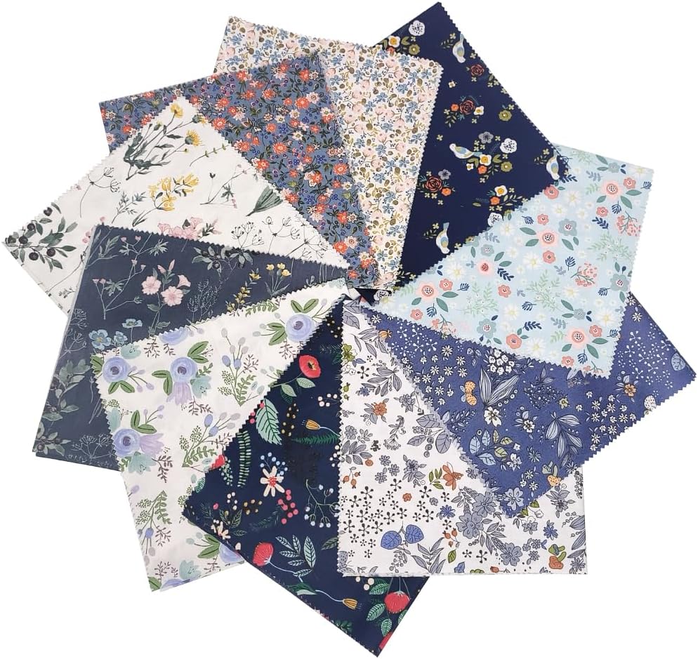 Fat Quarters Fabric Bundles, 10 Pcs 100% Cotton 18” x 20” (45cmx50cm)