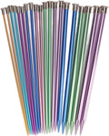 Knitting Needle, 20Pcs Single Pointed Knitting Needles Aluminum DIY