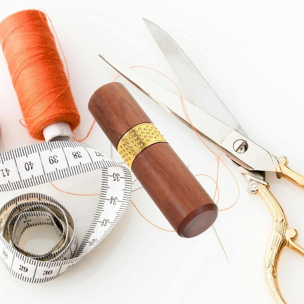 Wooden Sewing Needle Case for Knitting Lovers Xmas Portable Tube
