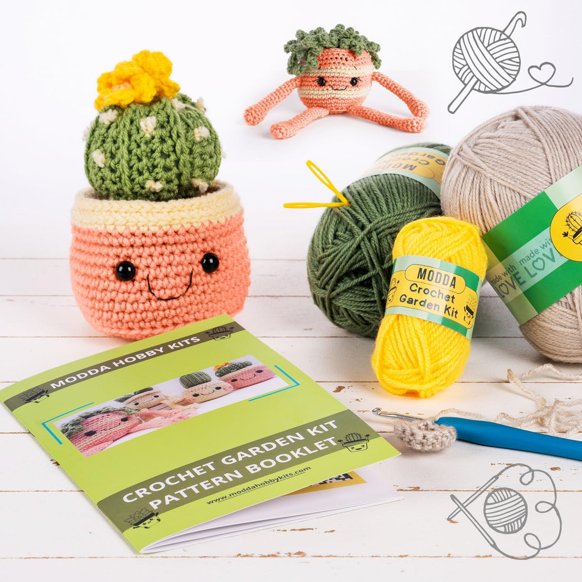 MODDA Crochet Kit for Beginners - Beginner Crochet Starter Kit with