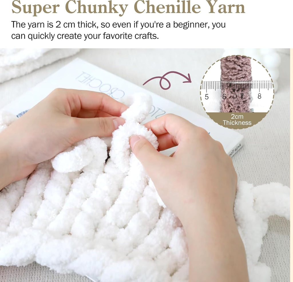 Roan Rouge Chunky Chenille Yarn for Crocheting and Hand Knitting