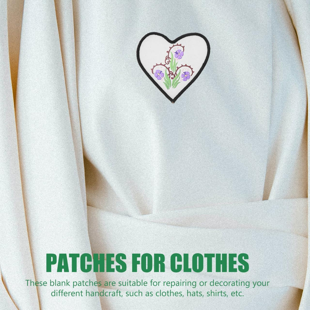 EXCEART Blank Sublimation Patches 10 pcs Iron on Patch Set Non-Woven
