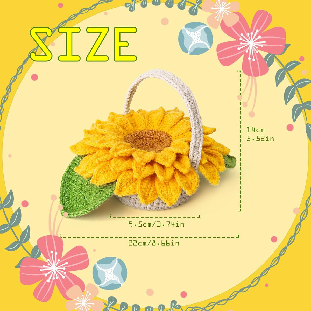 Yizzvb Crochet Kit, 5 Pcs Beginners Knitting Crochet Supplies