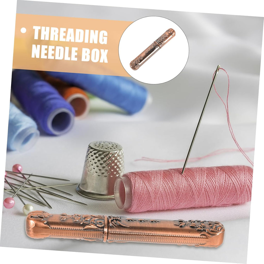 Needle Holder Storage Tube for Sewing and Knitting Tools Brown