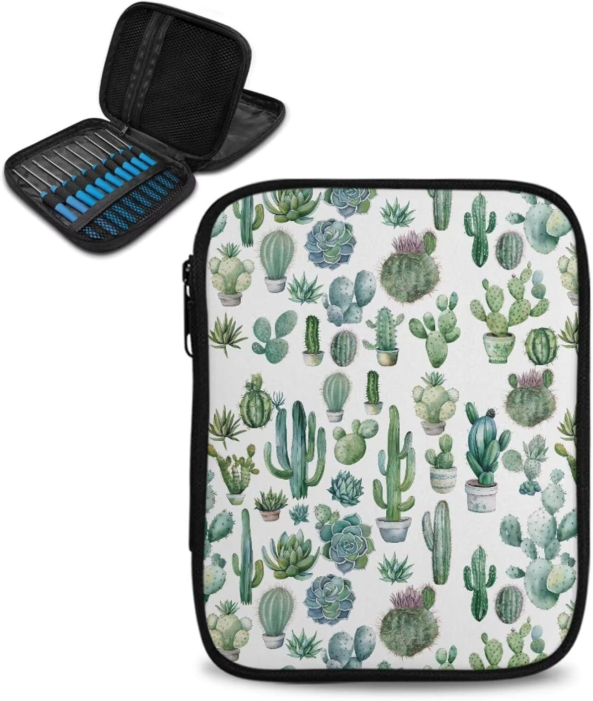 YUVAMAGIMO Cactus Empty Knitting Needles Case Portable Travel Crochet