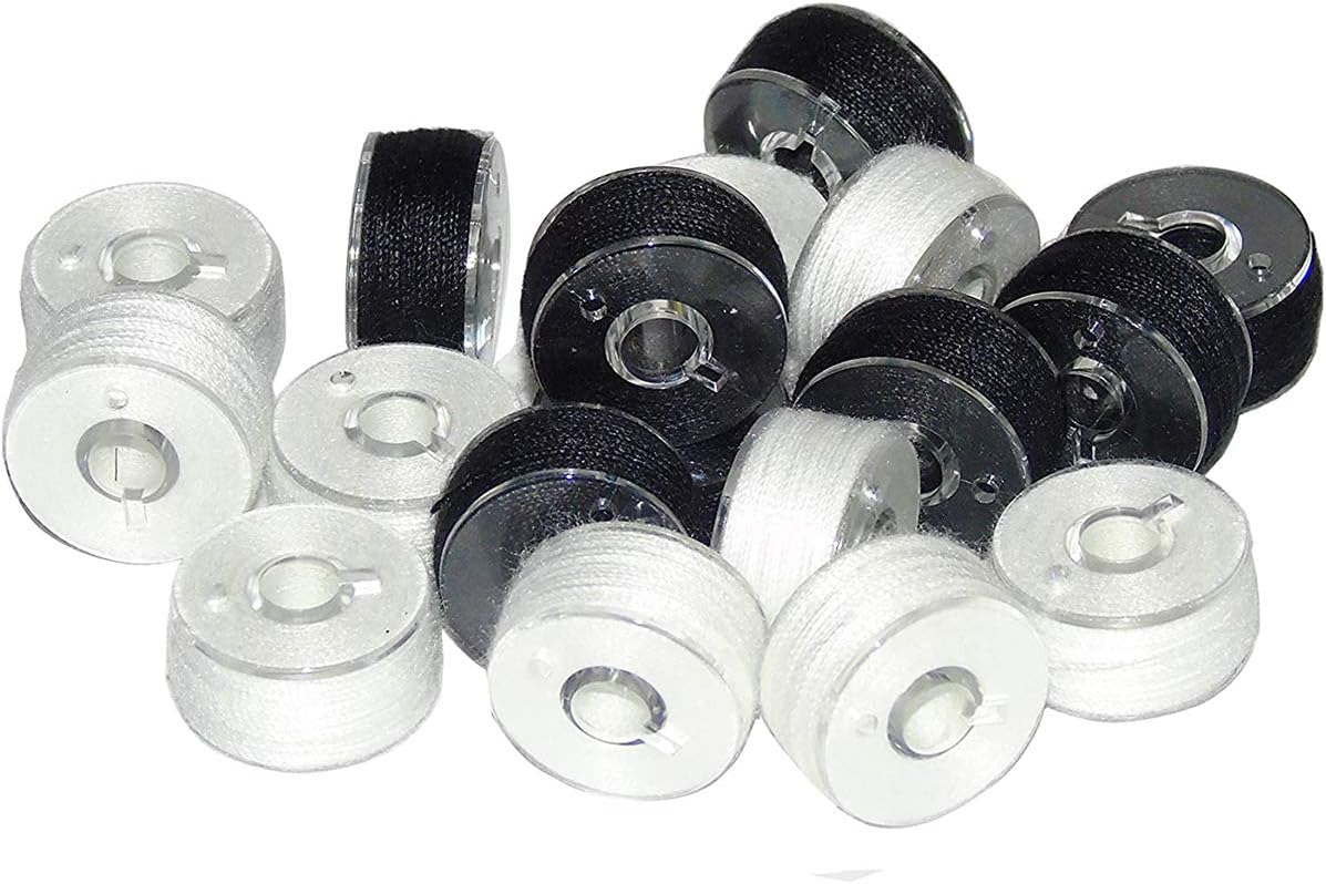 CKPSMS Brand - 25PCS #KP-19083 Black/White/Color Prewound Bobbin
