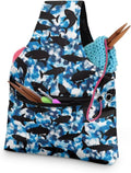 Qehuruxo Shark Crochet Bag Crochet Storage Convenient Waterproof