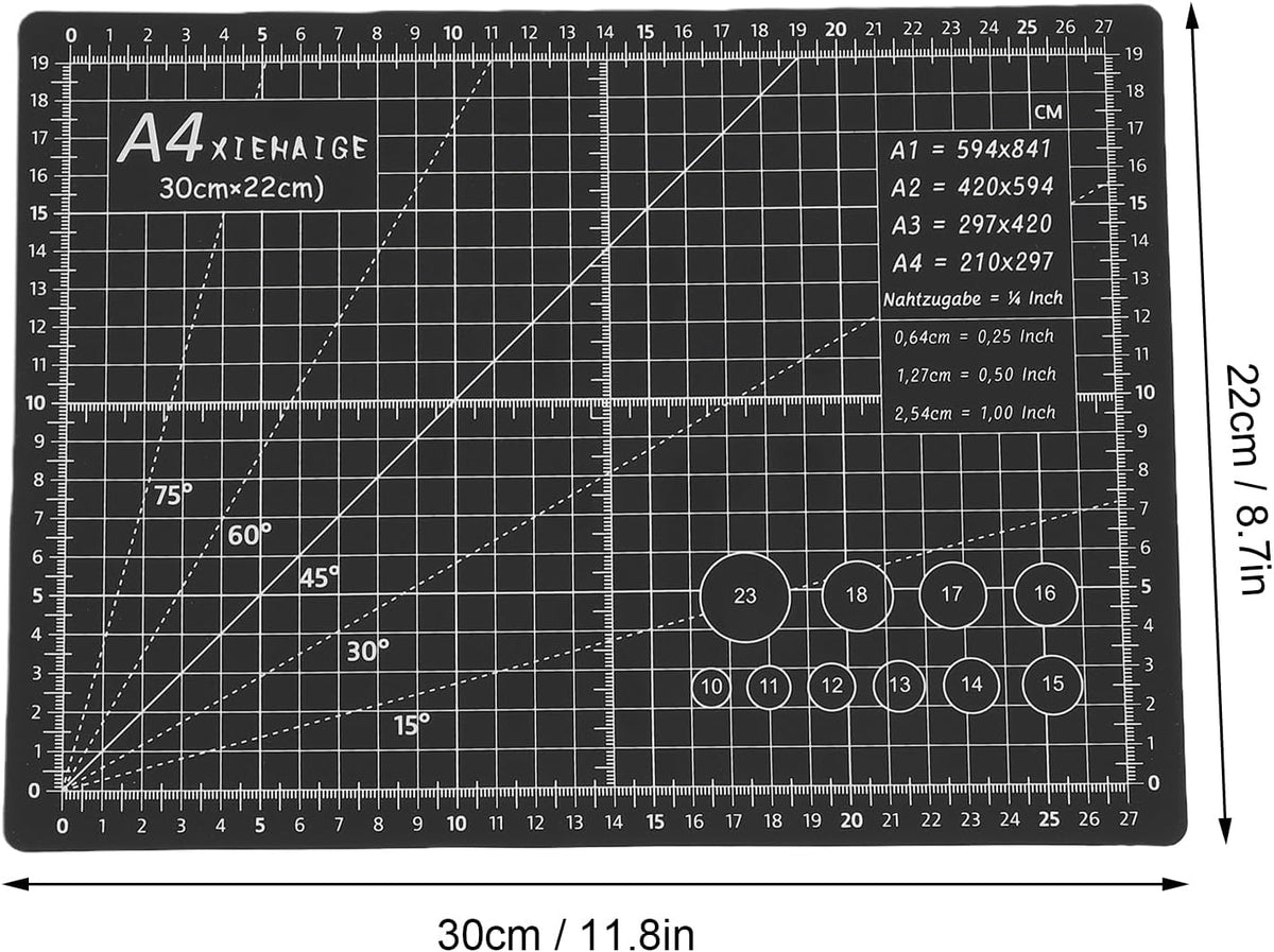AUNMAS Self Healing Cutting Mat, Double Sided Sewing Mat Table