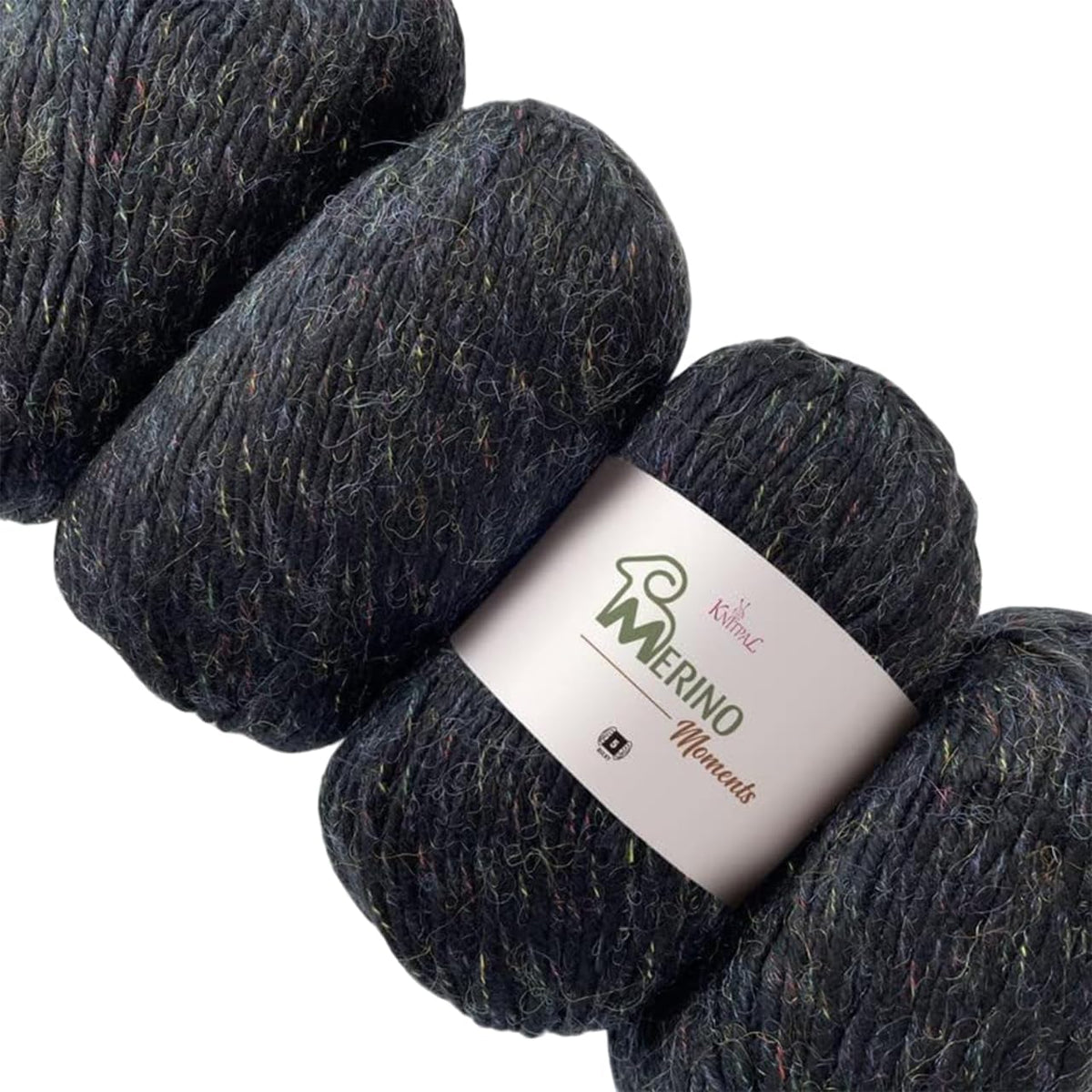 Merino Moments Bulky Merino Wool Yarn, 4-Pack (456Yds/400G), Charcoal
