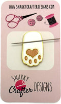 White Paw Enamel Magnetic Needle Minder - Cat Dog Pet