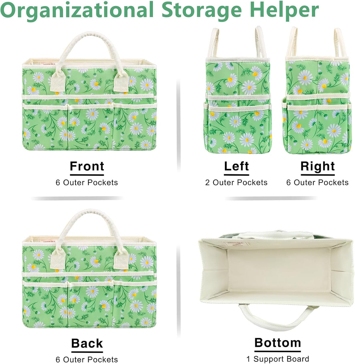 Craft Organizer Tote Bag, Large Art Storage Caddy with Multiple