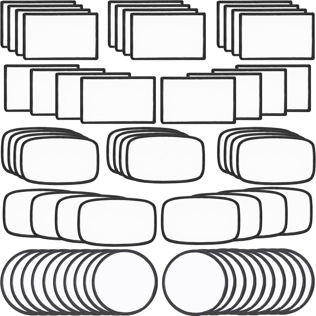 60 PCs Sublimation Patches - Iron On Blank Patches for DIY Crafts Hats