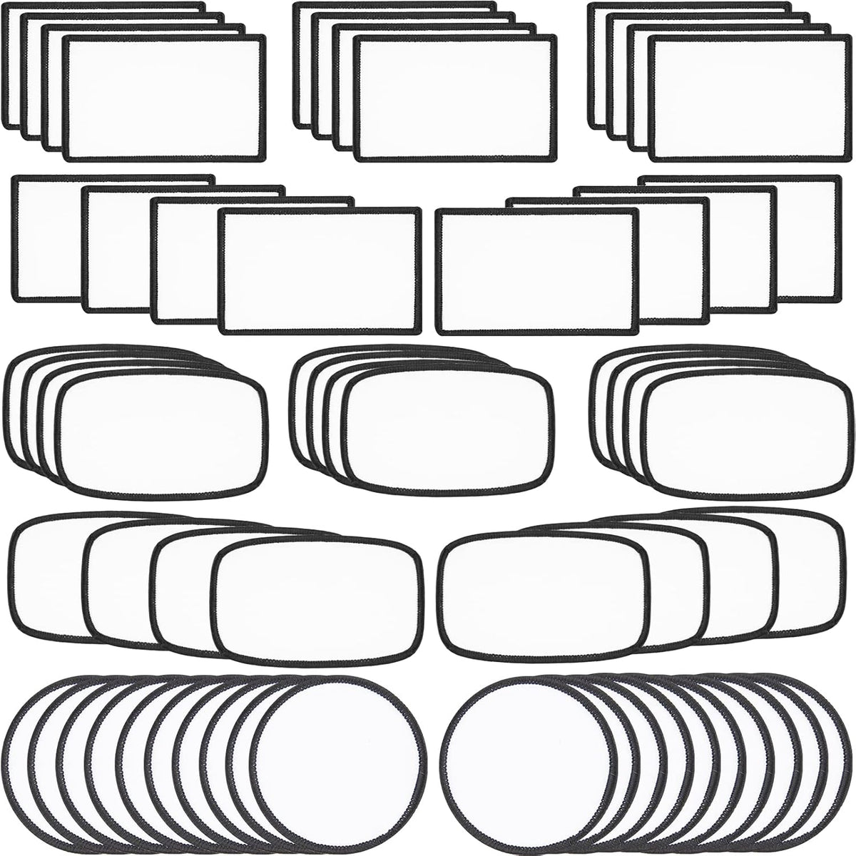 60 PCs Sublimation Patches - Iron On Blank Patches for DIY Crafts Hats