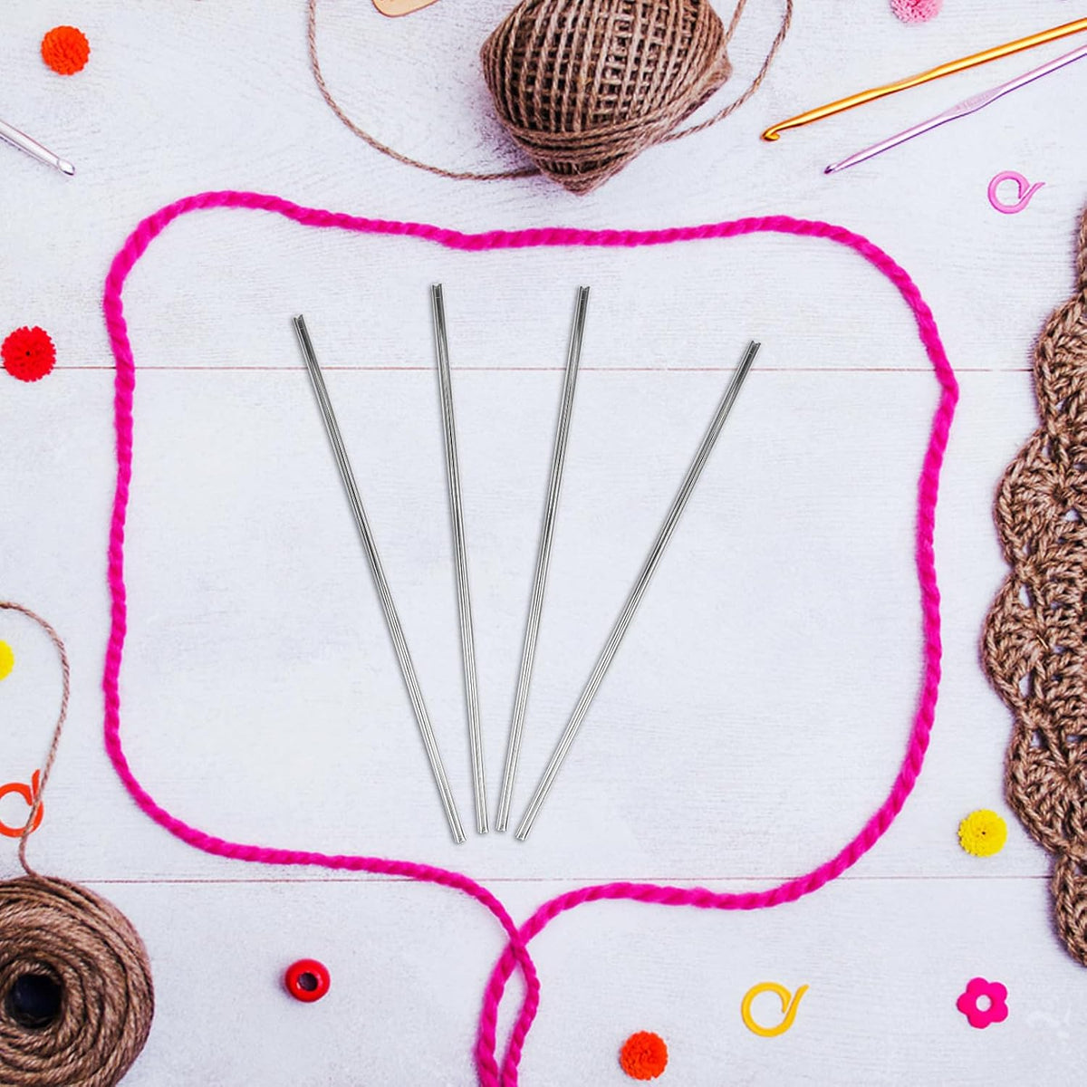 50pcs Crochet Blocking Pins Steel Set for Knitting Craft Enthusiasts